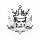 a broken crown tattoo design idea