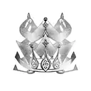 a broken crown tattoo design idea