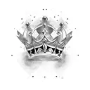 a broken crown tattoo design idea