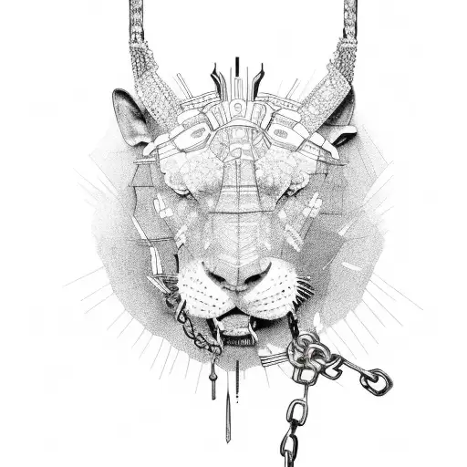 chains broken tattoo design idea