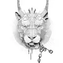 chains broken tattoo design idea