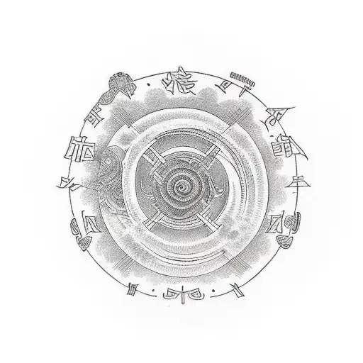 enso circle tattoo design idea