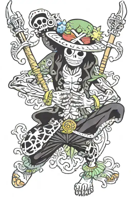 brook one piece tattoo design idea