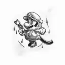 mario tattoo design idea