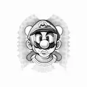 mario tattoo design idea