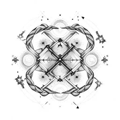 gemini constellation overlapping scorpio constellation coordinates beautifully intertwined with stars symbolizing love tattoo design idea