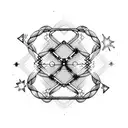 gemini constellation overlapping scorpio constellation coordinates beautifully intertwined with stars symbolizing love tattoo design idea