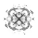 gemini constellation overlapping scorpio constellation coordinates beautifully intertwined with stars symbolizing love tattoo design idea