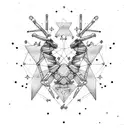 gemini constellation overlapping scorpio constellation coordinates beautifully intertwined with stars  tattoo design idea