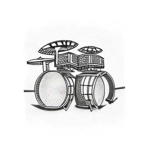 drums tattoo design idea