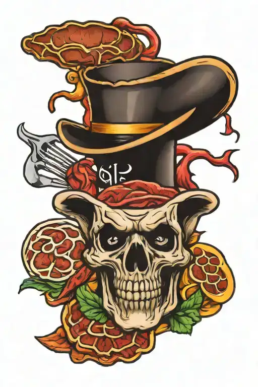 meat tattoo design idea