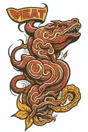 meat tattoo design idea