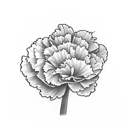 carnation and snowdrop tattoo design idea