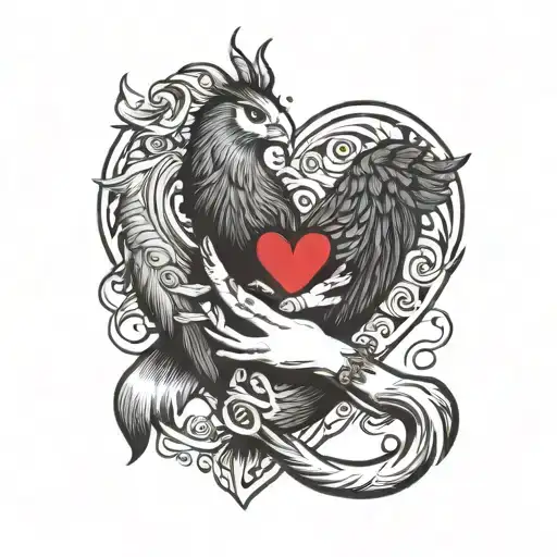 American Sign Language love  tattoo design idea