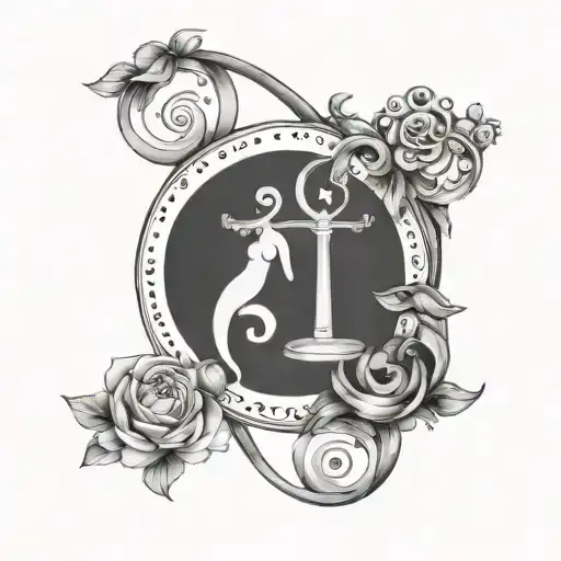 libra and pisces couple tattoo design tattoo design idea