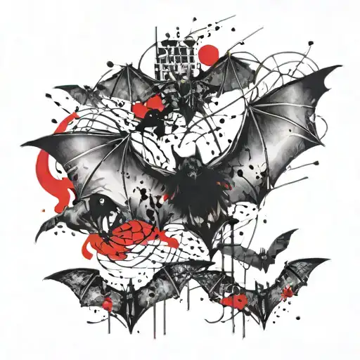 bats tattoo design idea