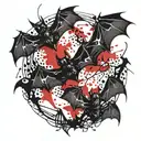 bats pattern tattoo design idea