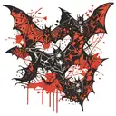 bats pattern tattoo design idea