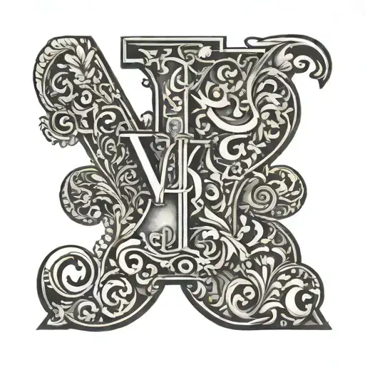 initials of children Nicolas and Nicole Efrain tattoo design idea