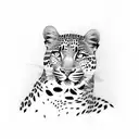 Japanese leopard  tattoo design idea