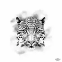 Japanese leopard  tattoo design idea