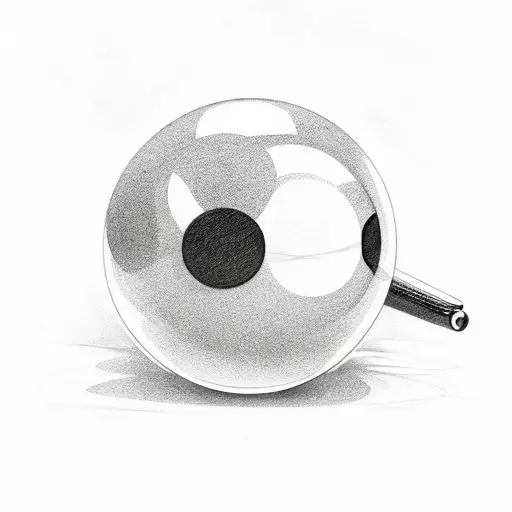 8 Ball tattoo design idea