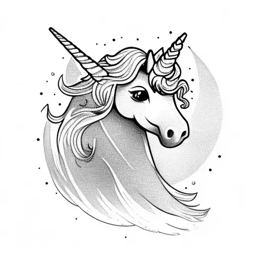 unicorn for a man tattoo design idea