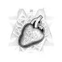 Heart and judo tattoo design idea