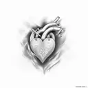Heart and judo tattoo design idea