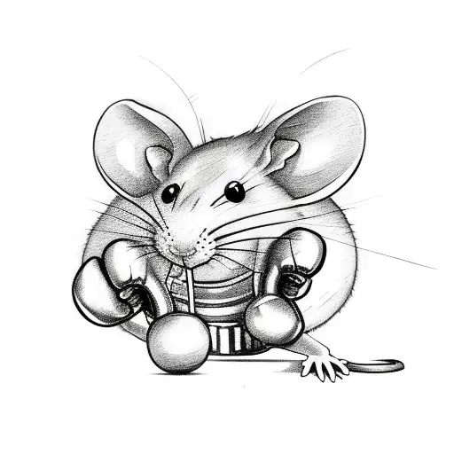 Premium AI Image  Sketch for a tattoo rat ball or rat king