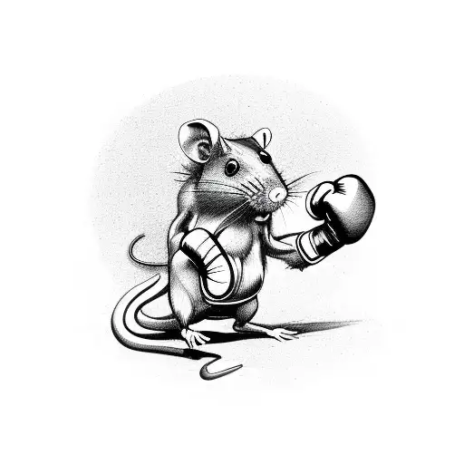 Premium AI Image  Sketch for a tattoo rat ball or rat king