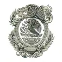 Mexico and Croatia flag together representing heritage  tattoo design idea