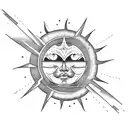 Sun and Moon tattoo design idea