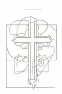 cross with the words John:15 18-20 tattoo design idea