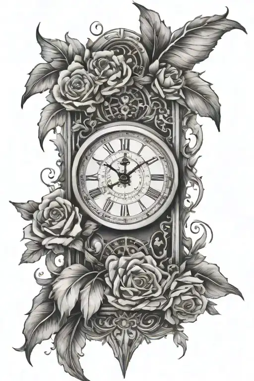 I want a fore arm sleeve with a time clock reminding of the time remaining to live  tattoo design idea