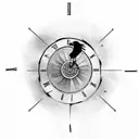 Clock at 11:59 pm with a crow perched on top. A spiral staircase that wraps around the arm down to the wrist tattoo design idea