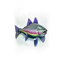 rainbow trout tattoo design idea