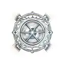 ship wheel tattoo design idea