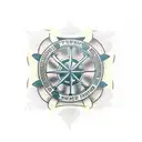 ship wheel tattoo design idea