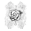 I AM ENOUGH Overlapping Letters tattoo design idea