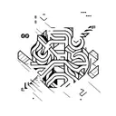 I AM ENOUGH Overlapping Letters tattoo design idea