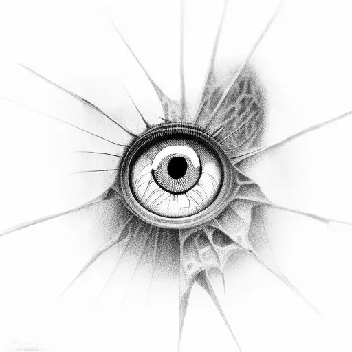 Spider eye tattoo design idea