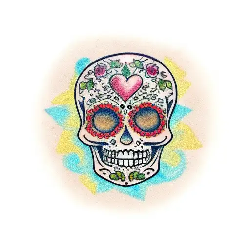 Irish inspired sugar skull  tattoo design idea