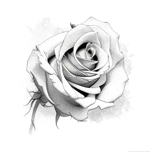 line of roses wilting  tattoo design idea