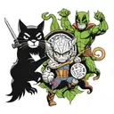 420 and marvel characters tattoo design idea