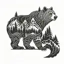 brother bear mountain  tattoo design idea