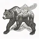 brother bear mountain  tattoo design idea