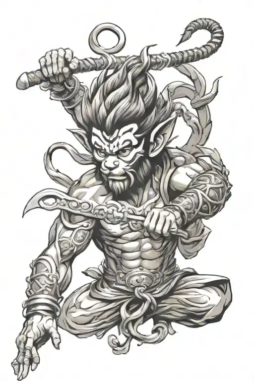 Sun wukong half sleeve tattoo tattoo design idea