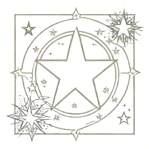 star tarot card design representing tattoo design idea