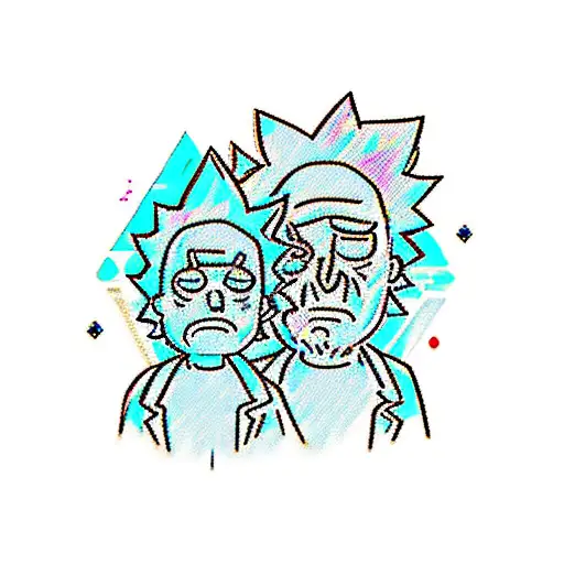 ricky and morty tattoo design idea